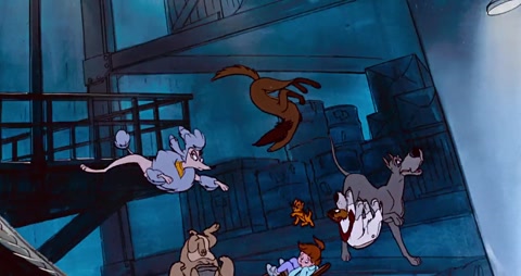 Oliver & Company (1988) BluRay 720p h264 [Hindi-English]